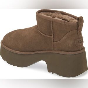 UGG Classic Ultra Mini New Heights Platform Boot Taupe/Grey Size 8 1158311 NWOT